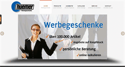 Desktop Screenshot of huemerwerbegeschenke.at