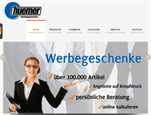 Tablet Screenshot of huemerwerbegeschenke.at